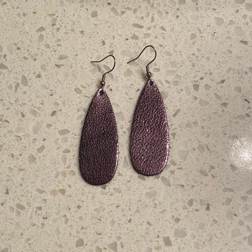 Metallic Teardrop Earrings
